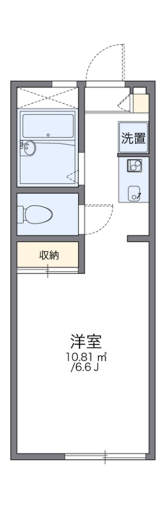 レオパレス極楽寺 206号室 間取り