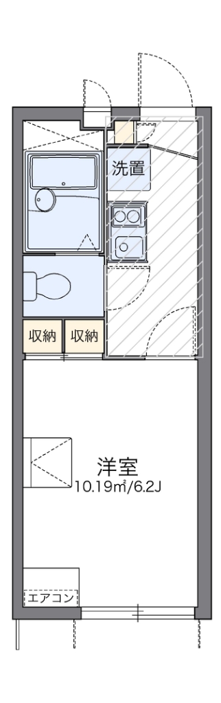 レオパレスシャトーナカジマＣ棟 101号室 間取り