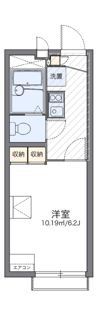 レオパレスグレイスＳＨＩＮＯⅢ 201号室 間取り