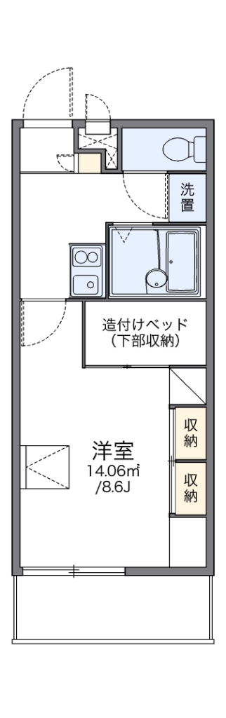 レオパレスサンブリッジⅣ 302号室 間取り