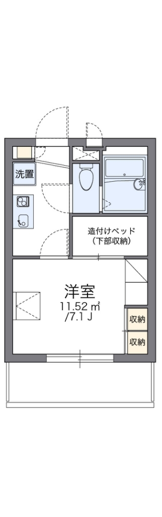 レオパレスクワトロ 204号室 間取り