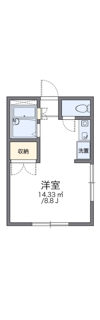 レオパレスみらい 201号室 間取り