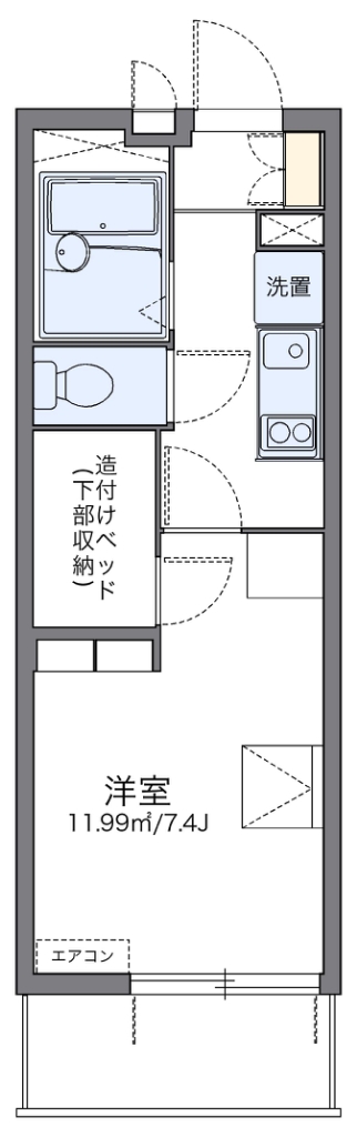 レオパレスＫウッズⅡ 106号室 間取り