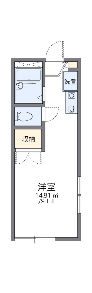 レオパレス高雄 201号室 間取り