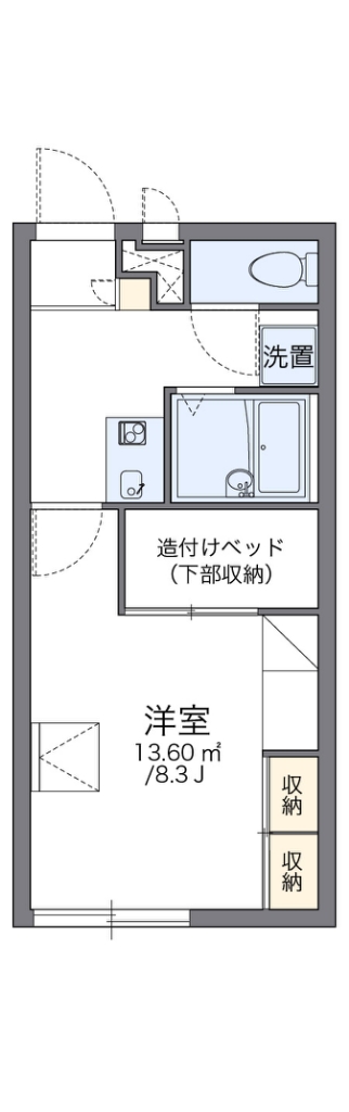 レオパレスフリーダム　南金目 105号室 間取り