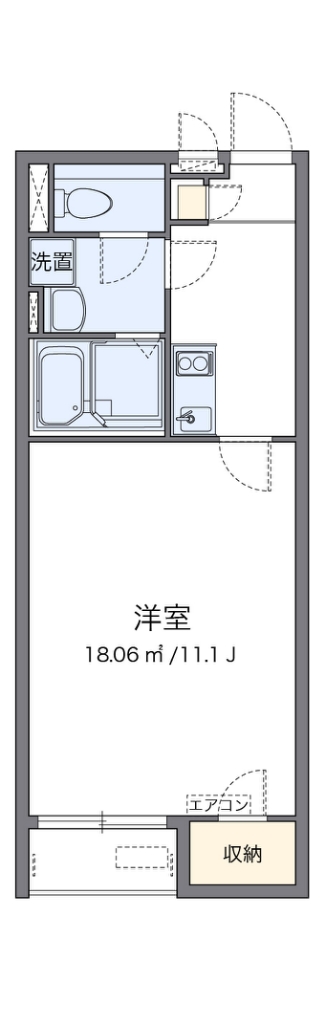 クレイノイヤサカ 106号室 間取り