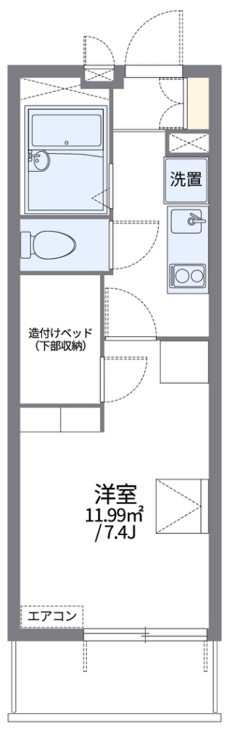 レオパレスＲＩＮＡ 304号室 間取り