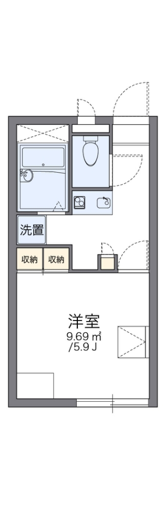 レオパレスＧＲＥＥＮ　ＶＩＥＷ 108号室 間取り