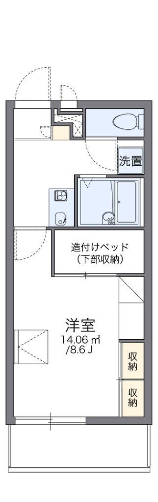 レオパレスソワ　メゾンⅢ 307号室 間取り