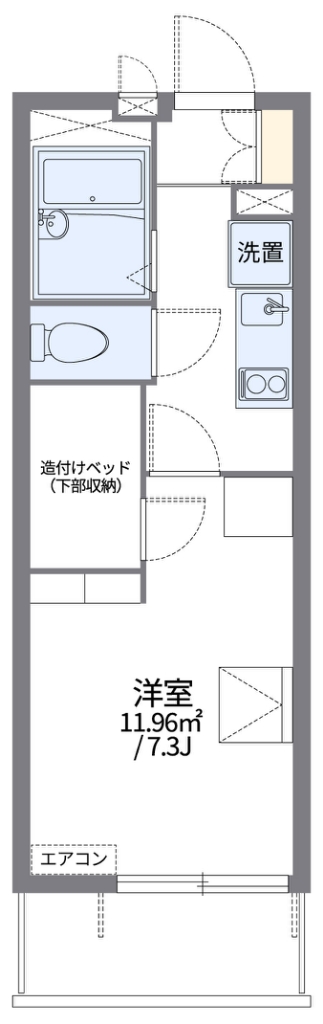 レオパレスけやき 202号室 間取り