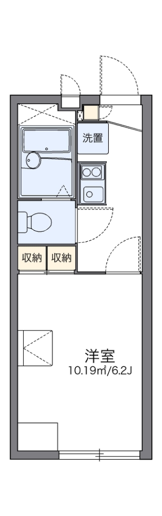 レオパレスメローネⅥ 201号室 間取り