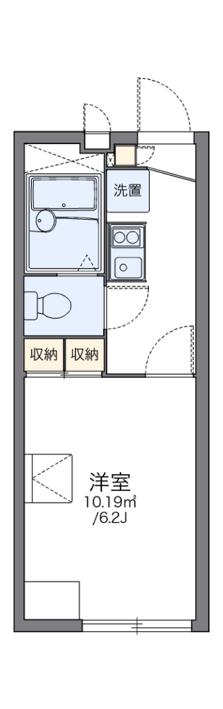 レオパレス鶴巻 101号室 間取り