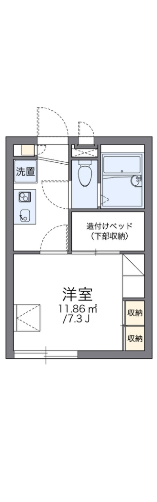 レオパレスＬｕｍｉｅｒｅ 103号室 間取り