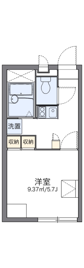 レオパレスネイティブⅢ 102号室 間取り