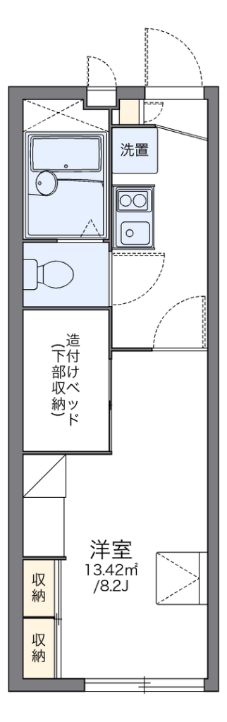 レオパレスフォコン 203号室 間取り