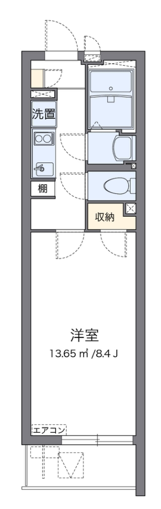 クレイノツインダイヤ 101号室 間取り