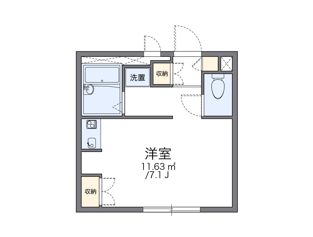 レオパレスジュネス杉戸 101号室 間取り