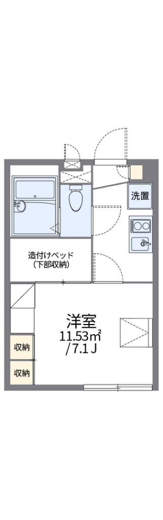 レオパレスレジデンス恵 104号室 間取り