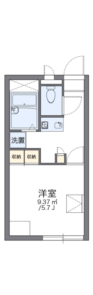 レオパレスヒルズ生田 102号室 間取り