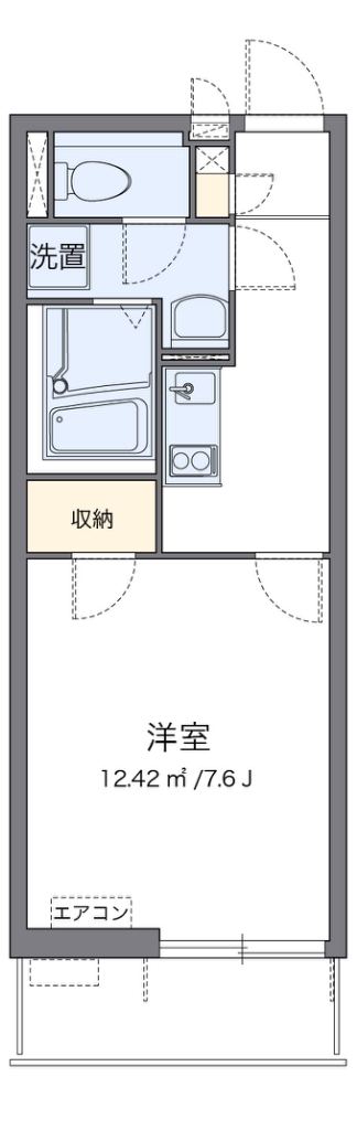 クレイノライズ日吉 102号室 間取り