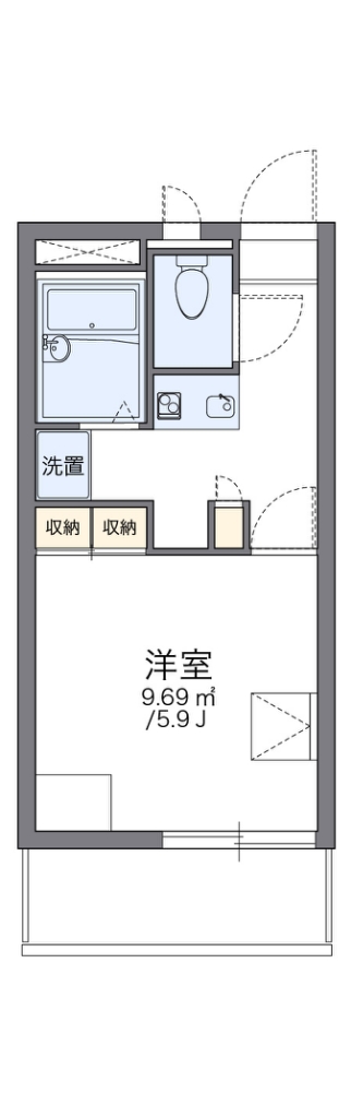 レオパレスｃｏｍｆｏｒｔ 206号室 間取り