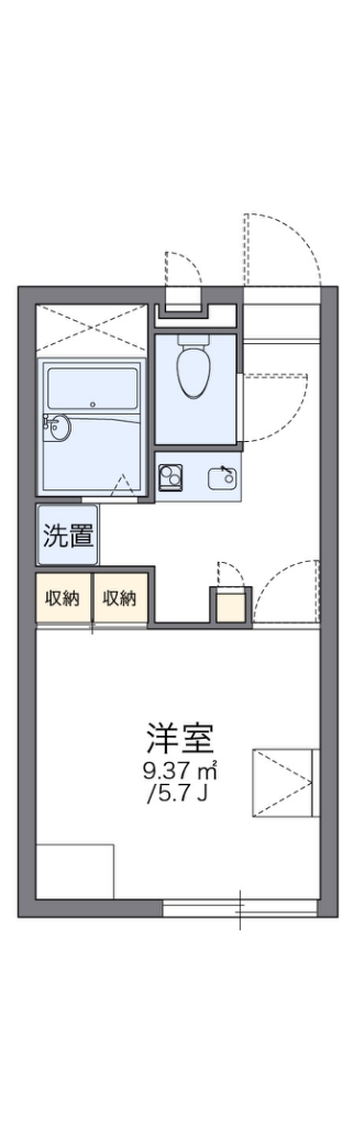 レオパレスＣＬＯＶＥＲ 203号室 間取り