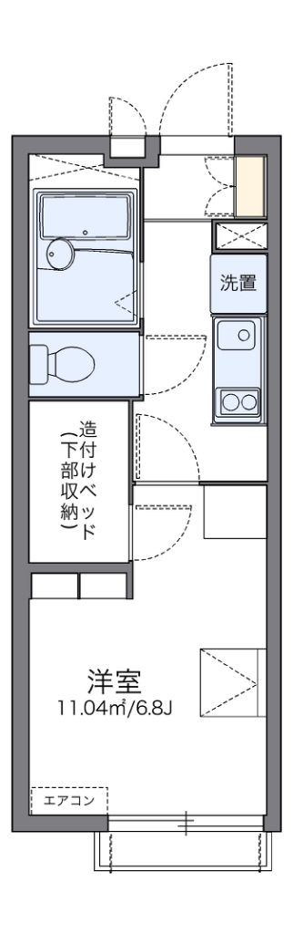 レオパレスこかげ 206号室 間取り