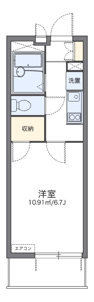 レオパレス代官町 間取り図