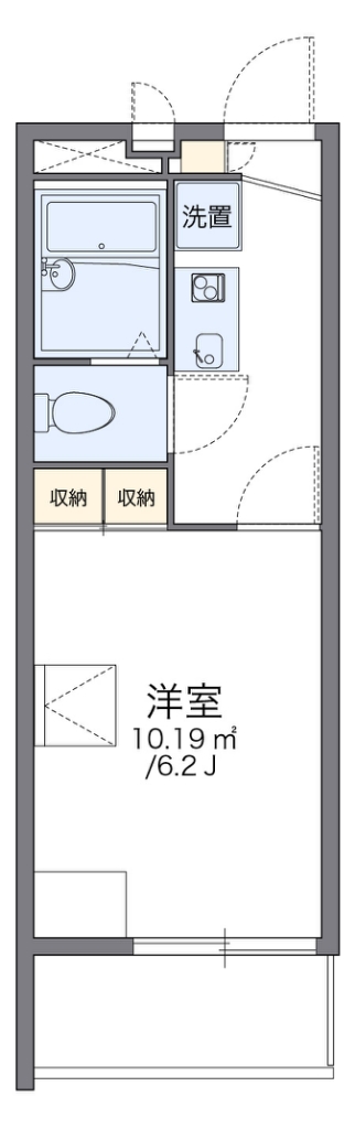 レオパレス麻生川 間取り図