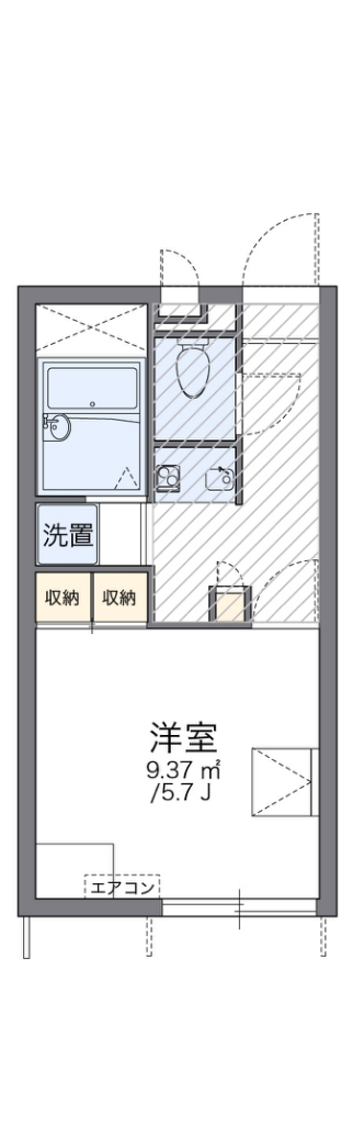 レオパレスアポロ 106号室 間取り