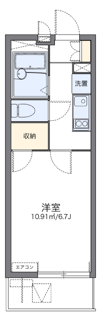 レオパレスあいりす 105号室 間取り