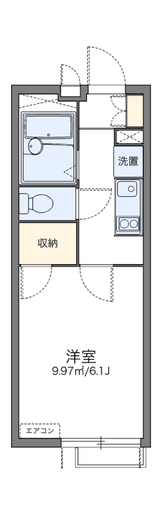 レオパレスプリマベーラ中台２ 204号室 間取り