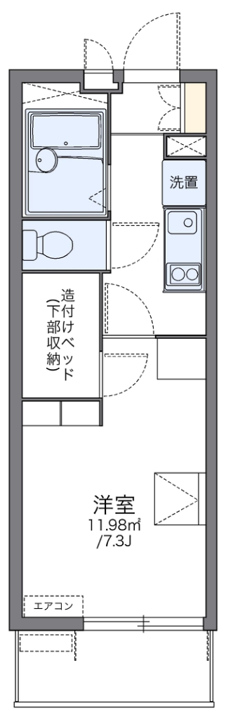 レオパレスディアコートＦ 204号室 間取り