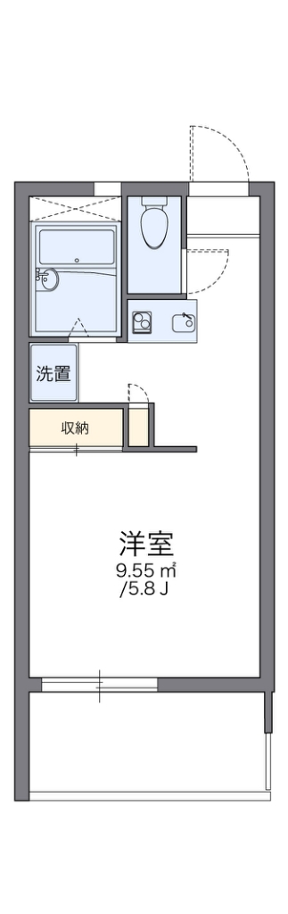 レオパレスヴィルヌーブ 207号室 間取り