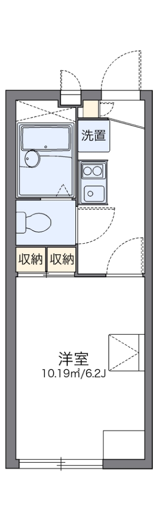 レオパレスエキノックスＣ 206号室 間取り