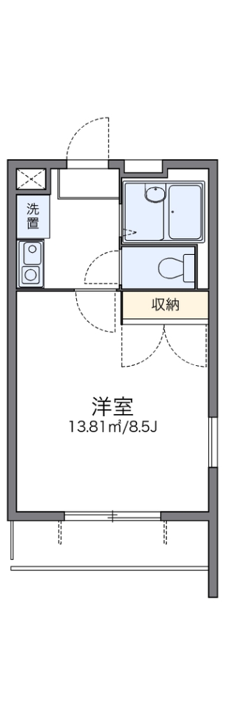 レオパレスビューフレア 206号室 間取り