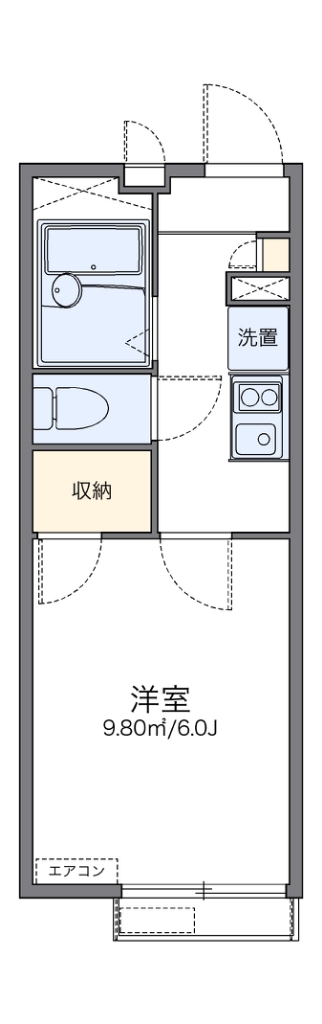 レオパレス金森 204号室 間取り