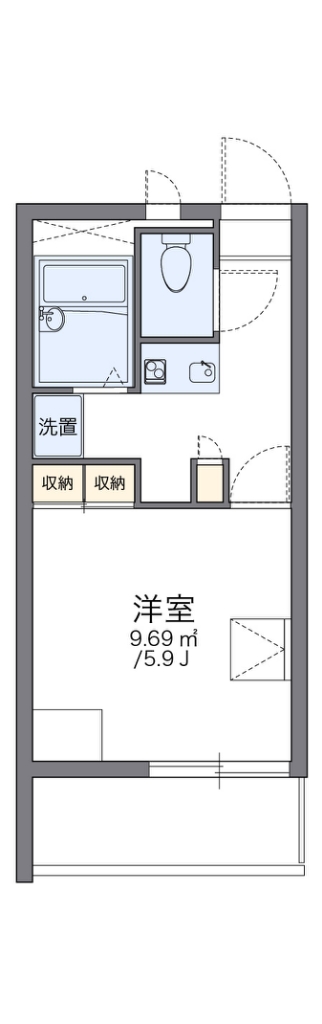 レオパレスゴールドクレスト 209号室 間取り