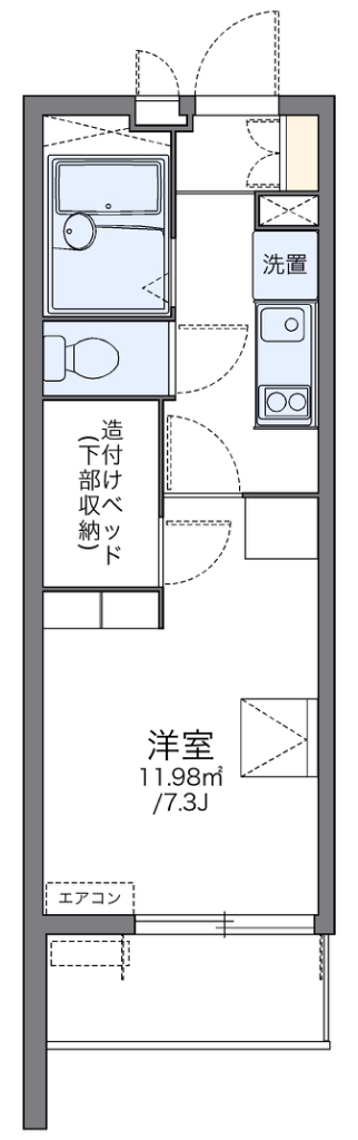 レオパレスディアコートＦ 間取り図