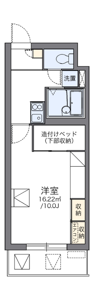 レオパレスパルコートＥ 307号室 間取り