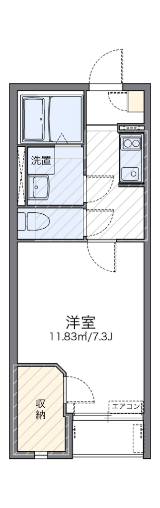 レオネクストグラースⅡ 206号室 間取り