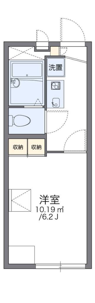 レオパレス三郷Ⅱ 104号室 間取り