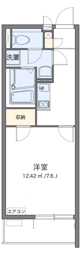 クレイノラルーチェ 204号室 間取り