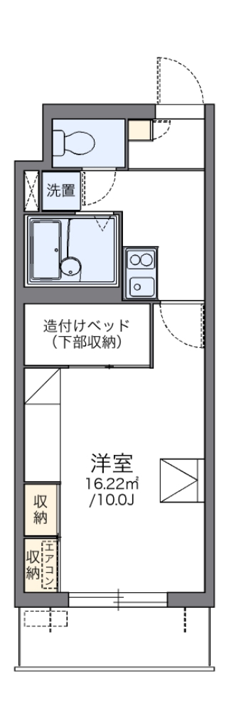 レオパレスパルコートＥ 104号室 間取り