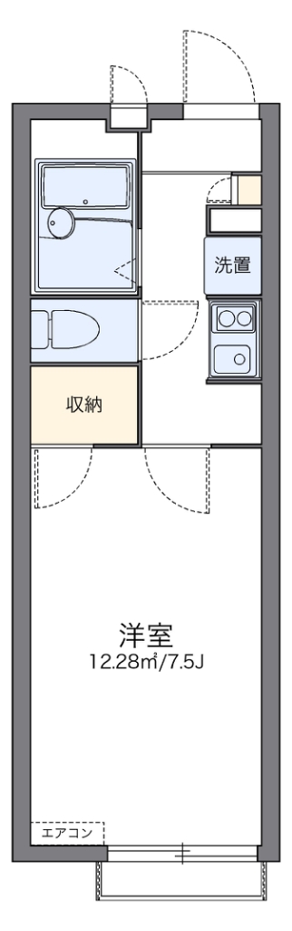 レオパレスルフラン東越谷 間取り図