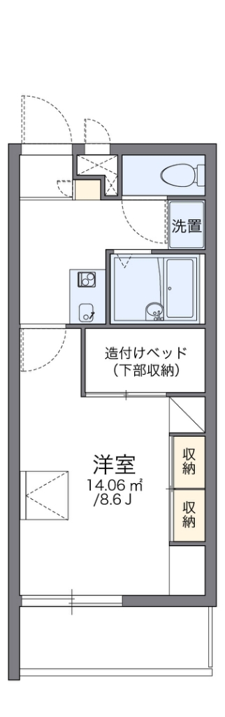 レオパレスプランタン 207号室 間取り