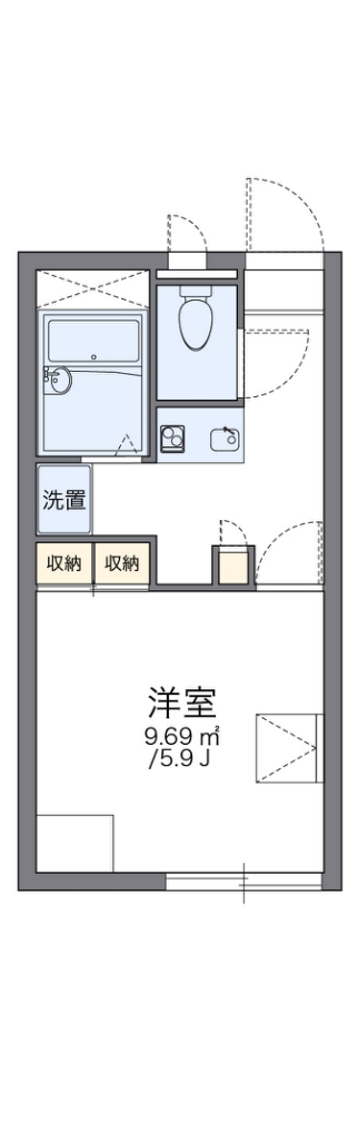 レオパレスＣＲＥＷ 101号室 間取り