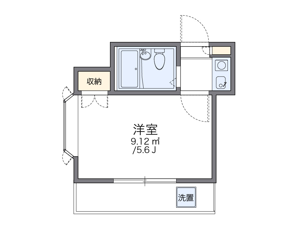 レオパレス衣笠第１ 間取り図