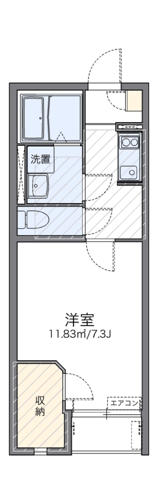 レオネクストグラースⅡ 106号室 間取り