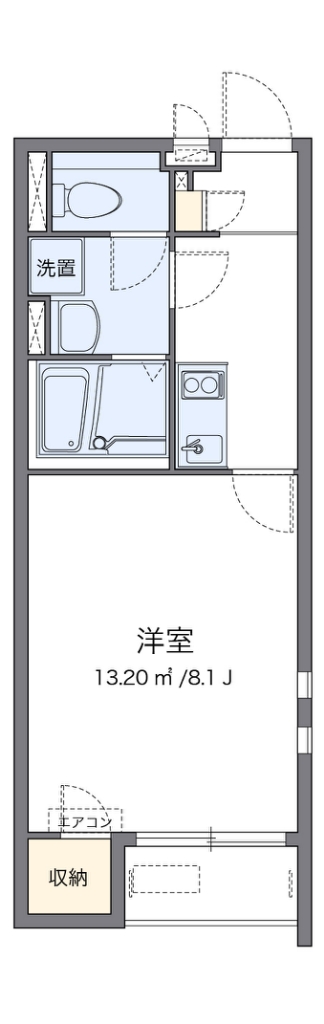 クレイノビッグアロー座間 101号室 間取り